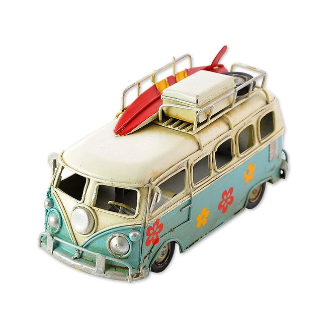 Camper Van Model 6.3 Inches Retro Classic Camper Van T1 Style Metal Beach Bus Vehicle Home Decor - Ideal Birthday Surprise for Boyfriend - Blue