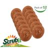 12 Pack Copper Coated Scourers by SCRUBIT – Scrubber Pad Used for Dishes, Pots, Pans, and Ovens. Easy scouring for Tough Kitchen Cleaning.