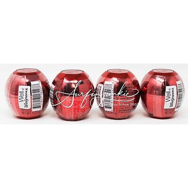 x4 Revo Lip Balm Walgreens .25 oz Red Velvet Cupcake Red Metallic New Sealed