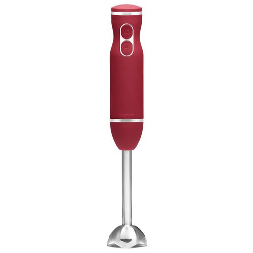 Chefman Immersion Stick Hand Blender with Stainless Steel Blades, Powerful Electric Ice Crushing 2-Speed Control Handheld Food Mixer, Purees, Smoothies, Shakes, Sauces & Soups, Red