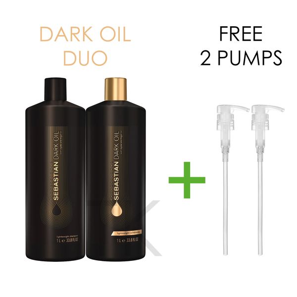 Sebastian DARK OIL Shampoo and Conditioner 33.8 oz Duo + Free 2 Pumps !!