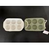 2 Target Bullseye Playground Easter Green Earthenware Ceramic Deviled Egg Holder