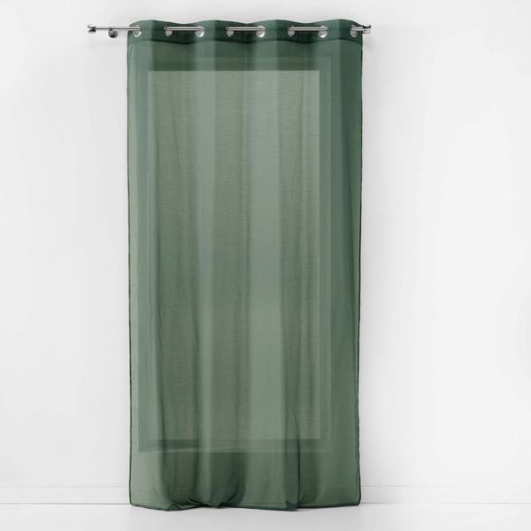 Douceur d'Interieur 140 x 280 cm Eyelet Curtains, Green