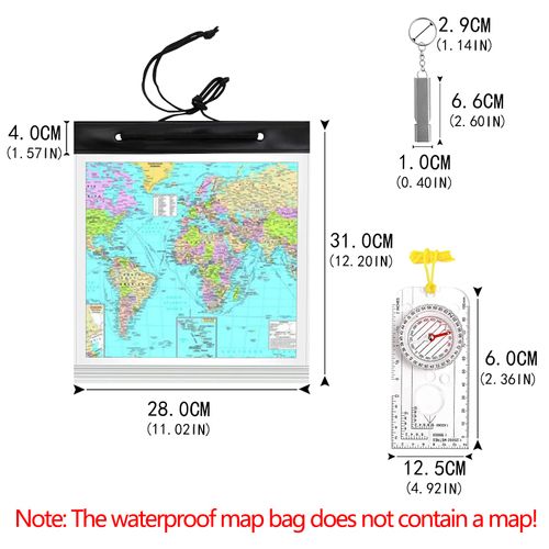 Navigation Compass Orienteering Compass Hiking Compass Map Reading Expedition Compass Explorer Compass With Waterproof Map Case Bag And Emergency Whistle For Camping, Hiking, Walking, Mountaineering