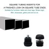 sourcing map 10 Sets 30mm Base Dia Adjustable Leveling Foot 25mmx25mm Square Insert Kit