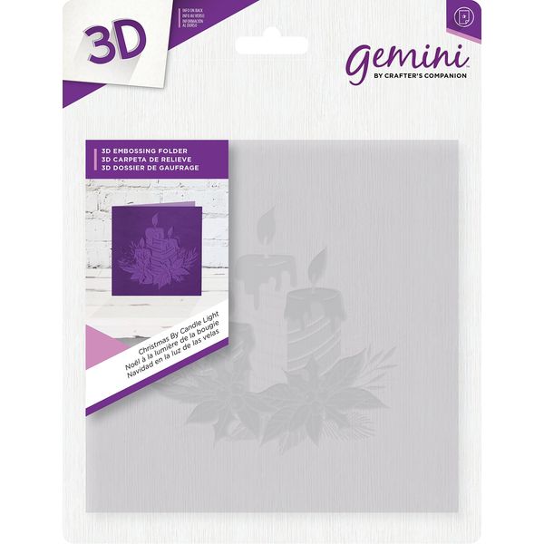 Gemini Christmas by Candle Light 3D Embossing Folder, 6 x 6-Inch