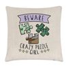 Beware Crazy Puzzle Girl Cushion Cover