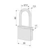 CISA Locking Line, Long Shackle Brass Padlock, Gold, 21011500