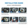 9005+9006 Combo LED Headlight Bulbs Kit High/Low Beam Super Bright White 10000K