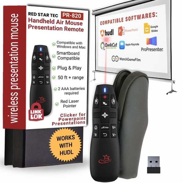 Red Star Tec Powerpoint & Mouse Remote Clicker With Laser Pointer