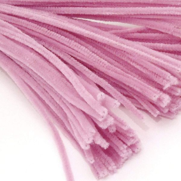 The Crafts Outlet Chenille Stems, Pipe Cleaner, 12-inch (30-cm), 25-pc, Pink