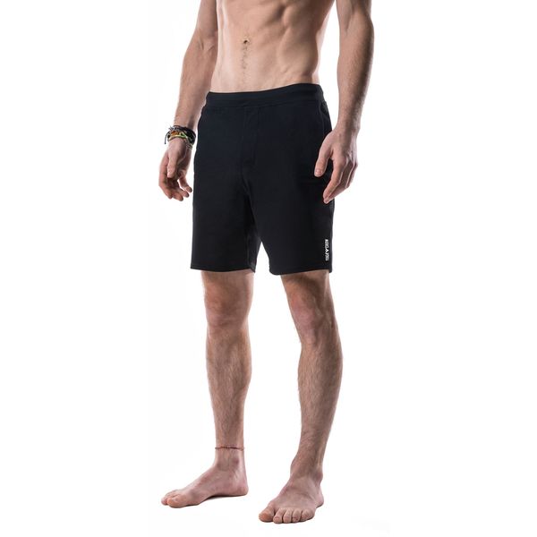 YOGA CROW Men's Swerve Yoga Training Shorts w/Non-Restrictive Inner Liner - 7" Inseam, Workout, Gym, Running, Training, Tennis - Crow Black/SM