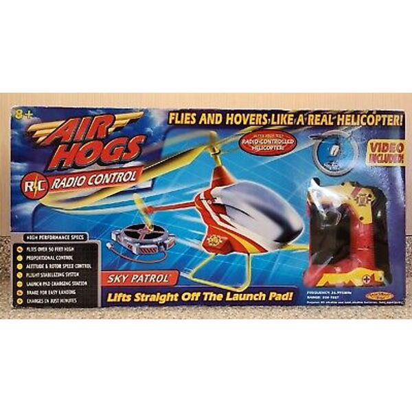 Air Hogs Sky Patrol RC Helicopter 40312 2002 Spin Master Complete