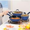 Pots and Pans 12 Piece Set, Ceramic Nonstick Induction Ready Cookware Kitchen Se