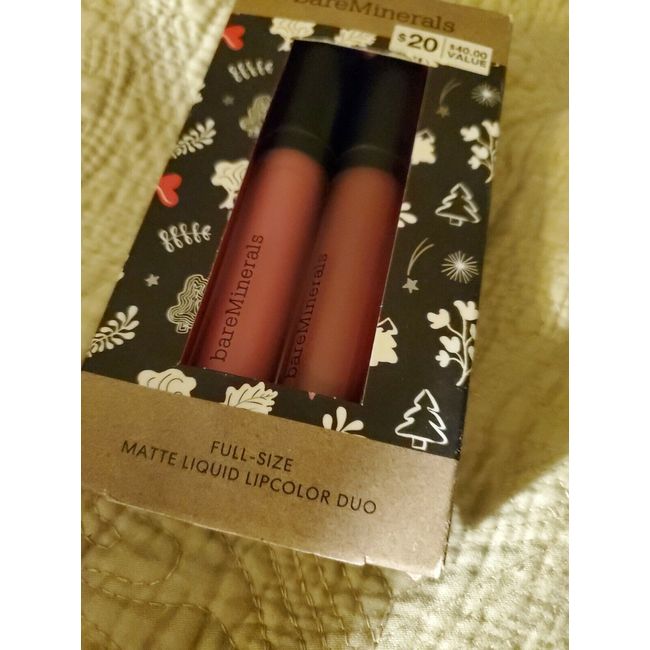 Matte Liquid Lipcolor Duo - Holiday by BARE MINERALS NIB