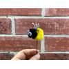 Pompom Bumble Bees Black&yellow W/googly Eyes Craft Spring Easter Floral Picks 6/pkg