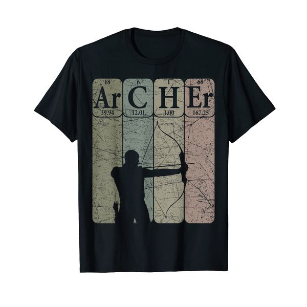 Archer Periodic Table Elements Bow Hunting Archery Vintage T-Shirt