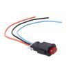 DUESI Motorcycle Hazard Light Switch Double Warning Flasher Emergency Signal w/3 Wires Lock