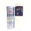 (2 Pack) Wella Blondor Plex9 Lightener & Wella Dev 3% 10 Vol Duo, 14.1, 33.8 oz