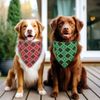 Christmas Dog Bandanas 2 Pack 4 Pattern Reversible Adjustable Winter Holiday ...