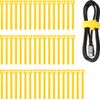 Pasow 50pcs Reusable Fastening Adjustable Cable Ties Wire Management (8 Inch, Yellow)