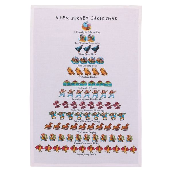 Mistletoe & Co. A New Jersey Christmas Kitchen Towel, 18" x 26"