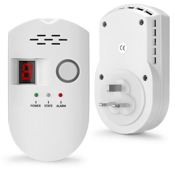 Natural Gas Detector, Plug-in Propane Natural Gas Leak Detector for Home Kitchen RV, Combustible & Explosive Gas Alarm for LPG, LNG, Methane