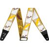 Fender Weighless™ 2" Monogrammed Strap, White/Brown/Yellow