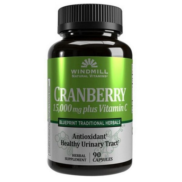 Cranberry Plus Vitamin C 15,000 Mg 90 Capsules By Windmill