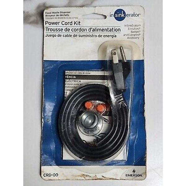 Emerson Insinkerator Food Waste Disposal Power Cord Kit CRD-00