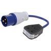 13A Socket to 16A Plug Fly Lead Converter