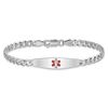 Silver  Medical ID Bracelet w/Curb Link XSM5