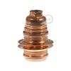 creative cables Double ferrule metal E14 lamp holder kit for lampshade - Conical, Copper