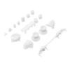 Full Game Controller Button Set Replacement Handles Kits for Xbox Series X with Comfortable Feel (White)