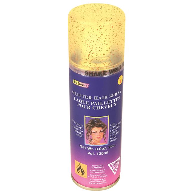 Rubie's Costume 18023 Co Glitter Hairspray, Gold, One Size