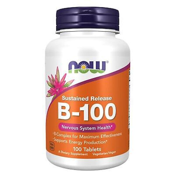 NOW FOODS Vitamin B-100 Sustained Release 100 Tablets