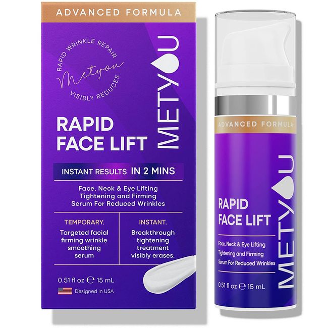 Rapid Face Lift, Anti-aging Rapid Wrinkle Reduction For Face With Peptides, 60 Seconds Reduces Crow's Feet, Dark Circles, Under Eye Bags, Wrinkles Instantly for Women & Men Eye Neck Face 0.51oz(15g)