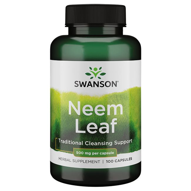 Swanson Neem Leaf Capsules, 500 mg, 100 Count