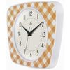 Infinity Instruments LTD. Plaid Trapezium Wall Clock, Orange, 9.25" x 10.875"