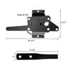 8" Universal Decorative Gate Set Black Powder Finish Handle Hinge Post Latch