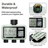 johgee Johgee Irrigation Computer with 3 Independently Controlled Outlets, Digital Watering Clock with LCD Display, Automatic/Manual Irrigation Control