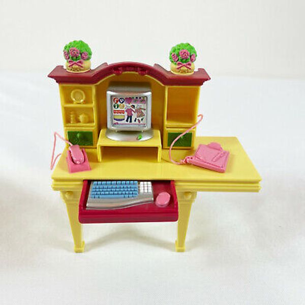 Fisher Price Loving Families Doll House Accessories Computer Desk