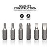 NEIKO 10048A Security Bit Set 100-Piece Set Cr-V Steel 1/4-inch Adapters Phillips Slotted Hex Torx Star Tamperproof Pozi Square Spanner Torque Tri-Wing Clutch Spline