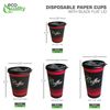 16oz Design Coffee Cups and Black Flat Lids Hot Cold Drinks Disposable 150pcs