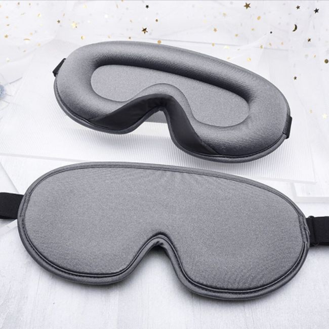 Blindfolds, Silk Sleeping Mask Soft Smooth Sleep Mask for Eyes Travel Shade  Cover Rest Relax Sleeping Blindfold Eye Cover Sleeping Aid (Color : Black)