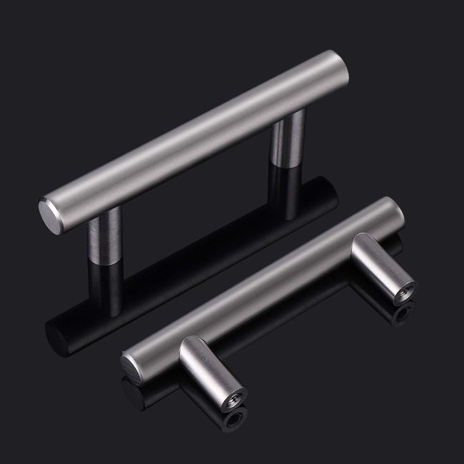 Probrico Brushed Nickel Finish One Hole Kitchen Cabinet Handles Stainl