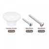 sourcing map 38x28mm Ceramic Drawer Knobs, 15pcs Mushroom Shape Door Pull Handles White