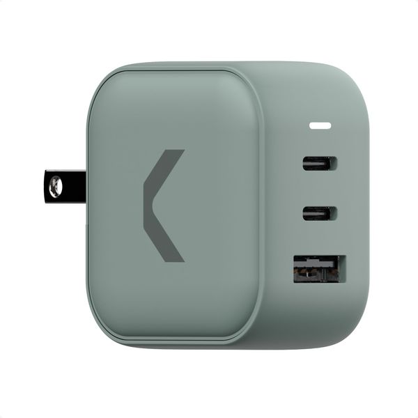 CLEMM Core 65W Dual USB-C + USB-A Charger, Core GaN PPS, Power Adapter for iPhone 16/15/14/13/12/11, Galaxy S24 Ultra/S23
