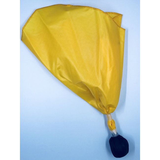 Professional Football Penalty Flag Gold with Black Ball 16" Double Band Made in USA