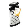 Dexam Soft Grip Oval Grater with Non-Slip Base, Silver, 23 cm/ 9-inch